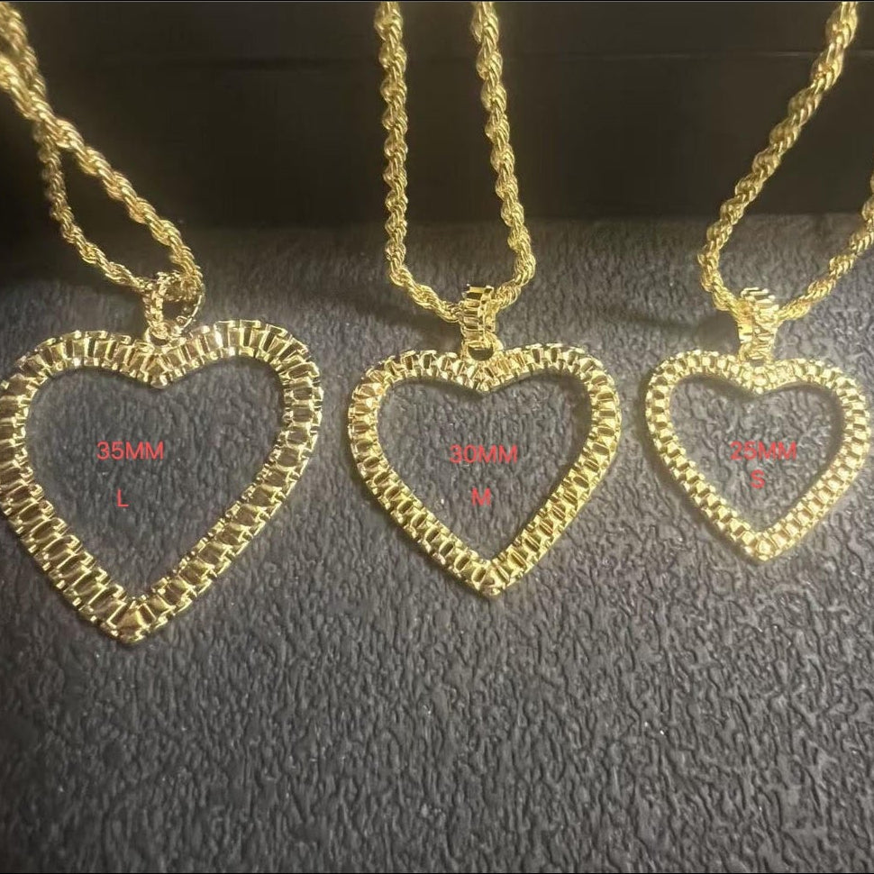 Rolex Heart Shaped Necklace