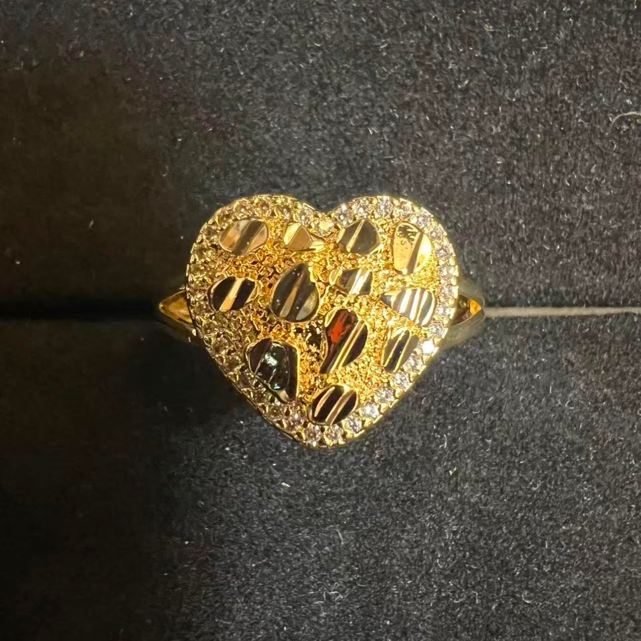 Diamond Heart Nugget Ring