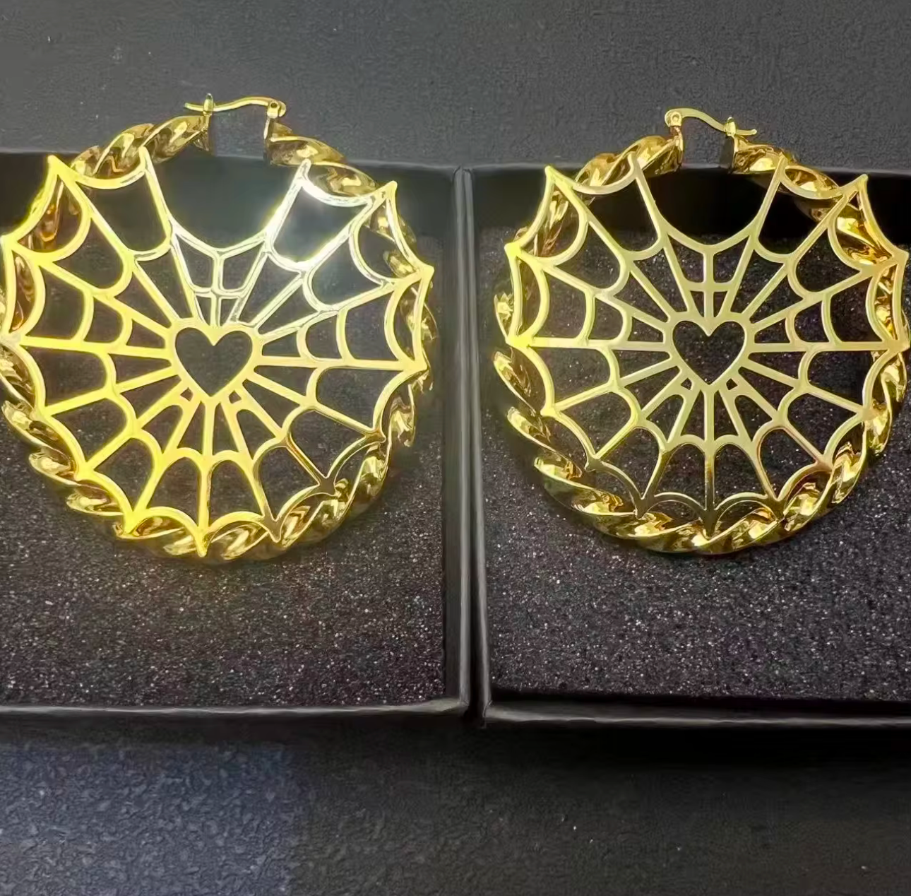 Web Twist Hoop Earrings