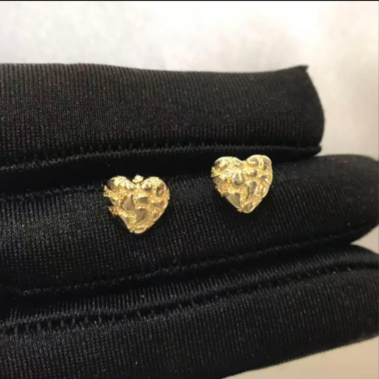 Nugget Heart Shaped Studs