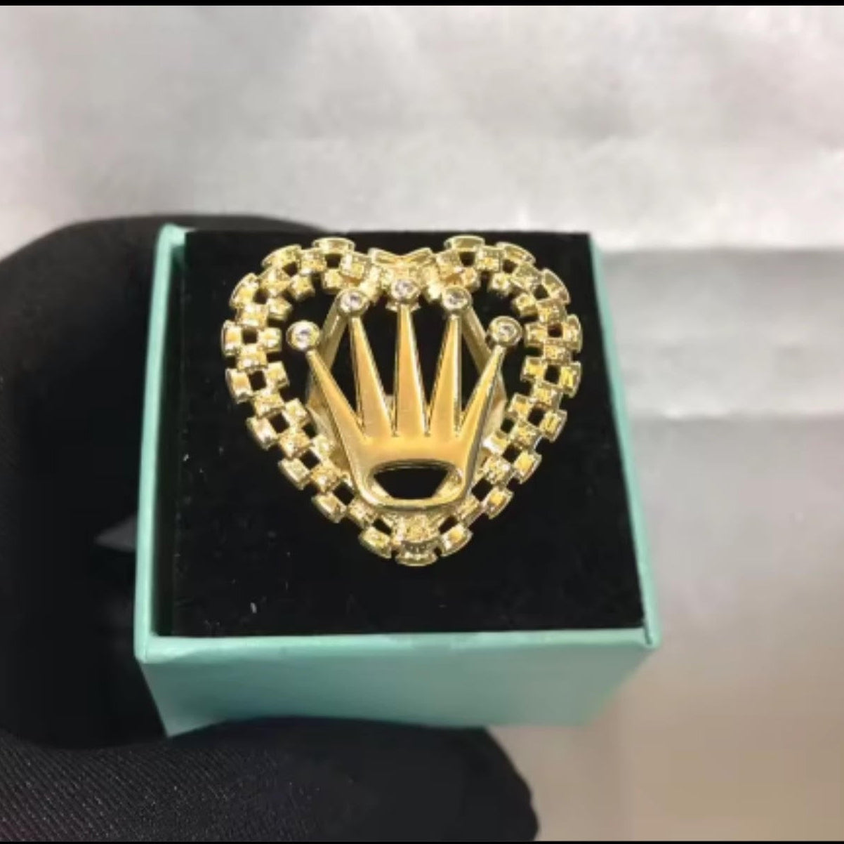 Crown Heart Shaped Ring