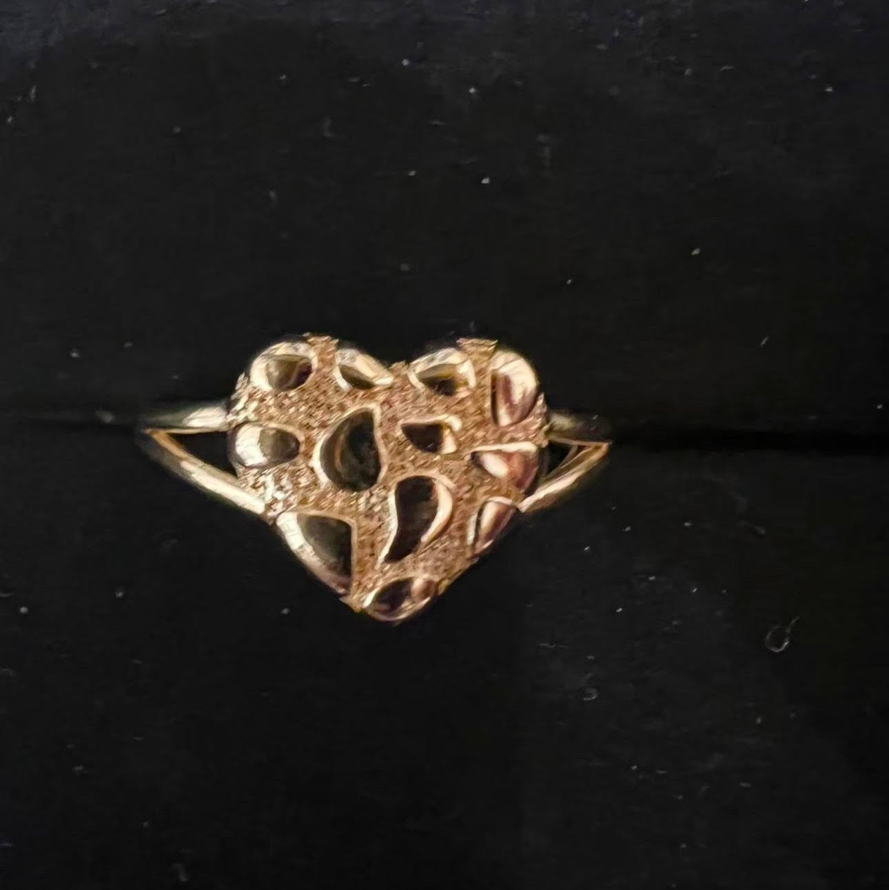 Nugget Heart Shaped Ring