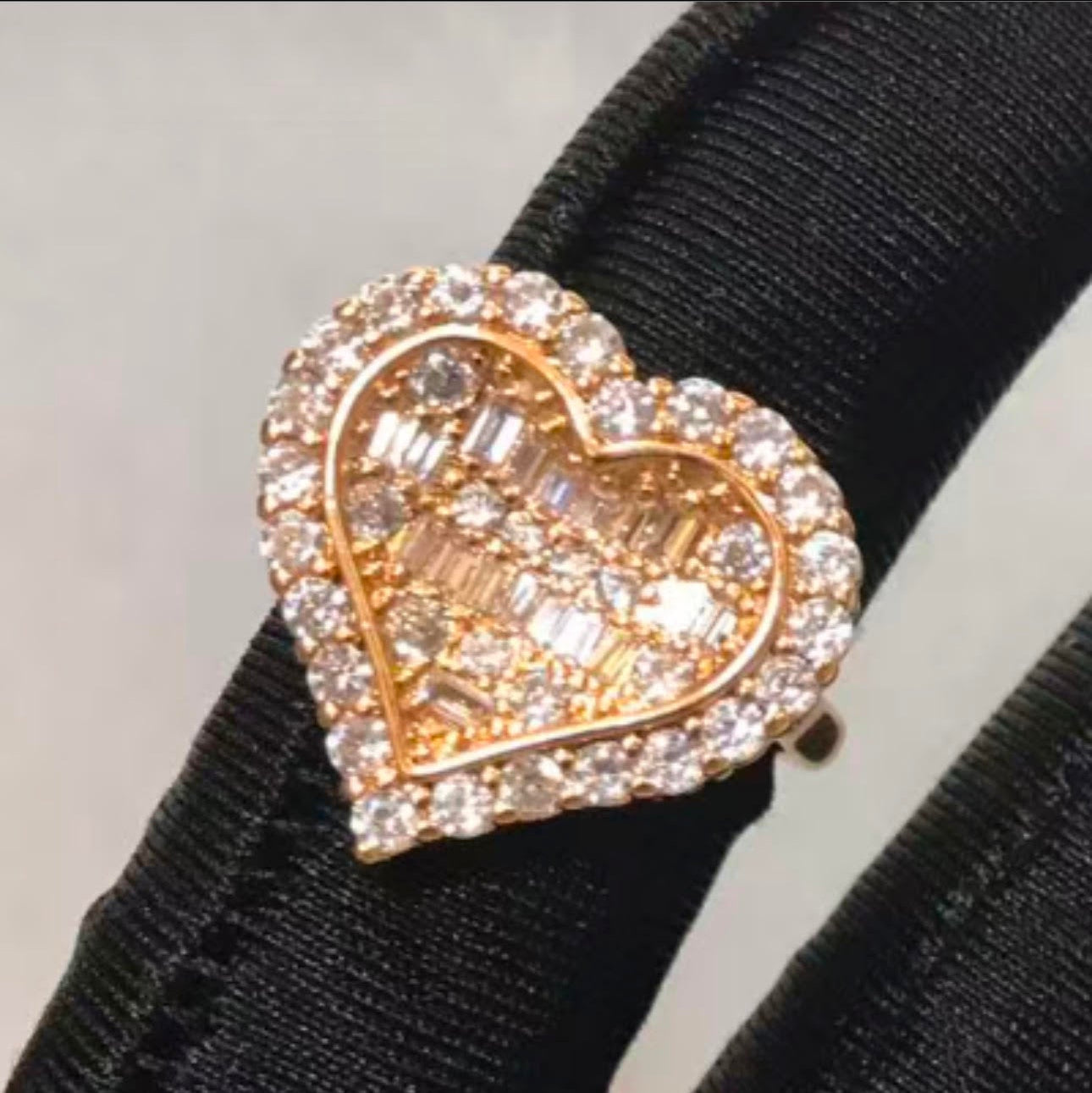 Baguette Heart Shaped Ring